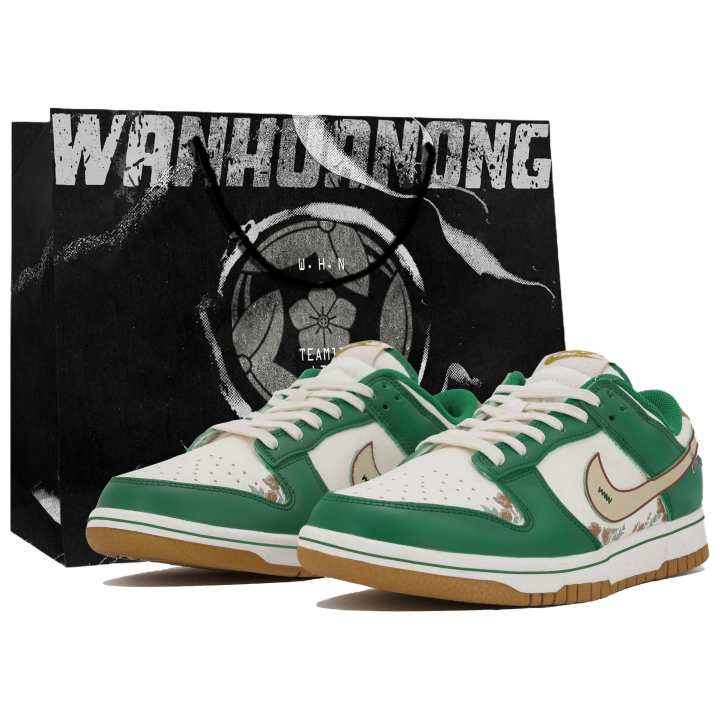 Nike Nike Dunk Low top Skateboard Shoes Women's White Green