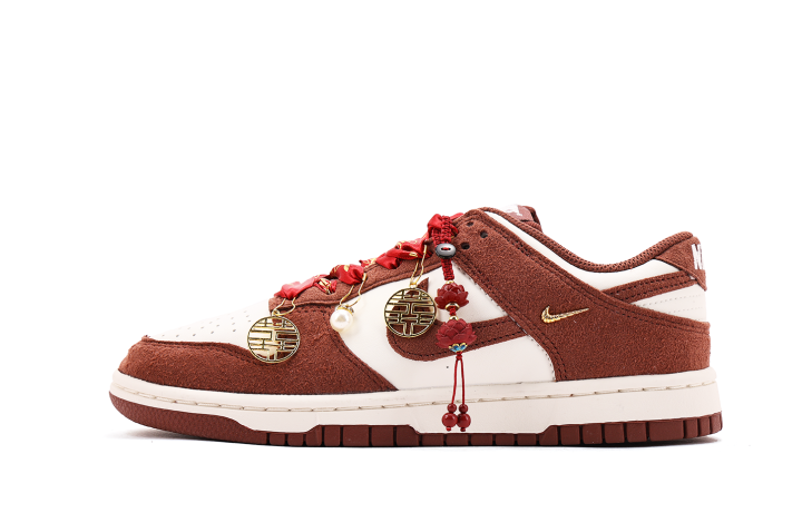 Nike Nike Dunk Leather Low top Skateboard Shoes Unisex Red White