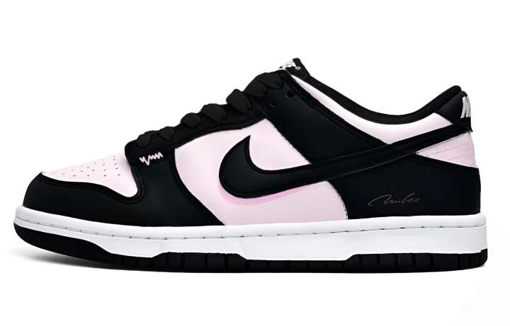 Nike Nike Dunk Abrasion Resistant, Lightweight, And Breathable Low top Skateboard Shoes Women's Black Pink