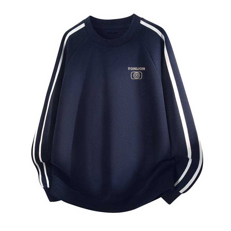 Tonlion Sweatshirts Unisex Crew Neck Moderate Regular