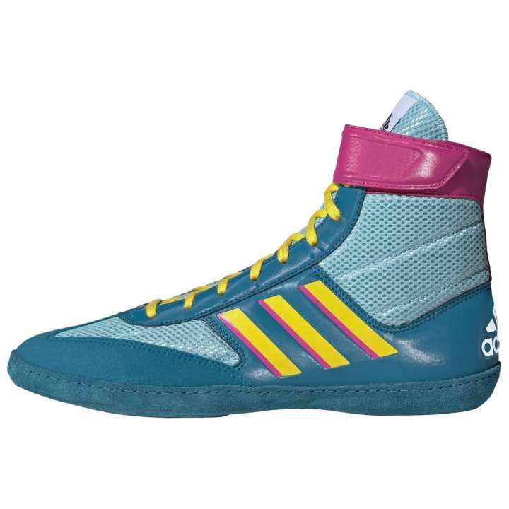 Adidas Adidas COMBAT SPEED 5 High top Wrestling Shoes Men's Blue Pink