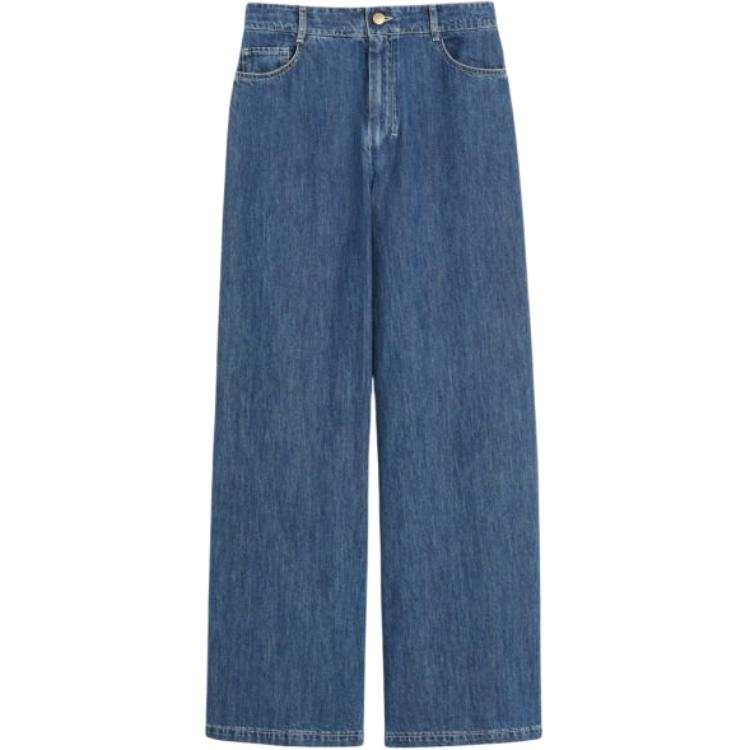 MaxMara MaxMara Jeans Women's Blue Moderate Wide Leg Pants