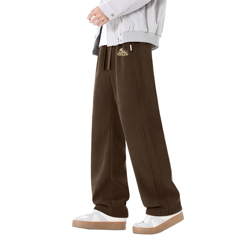 Tonlion Casual Pants Unisex Moderate Straight Fit Pants