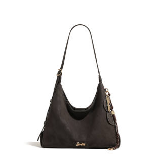 Barbie Synthetic Leather Shoulder Bag Women's Coffee