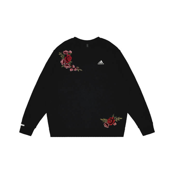 Adidas Adidas LABEL Sweatshirts Unisex Black Crew Neck Moderate Regular