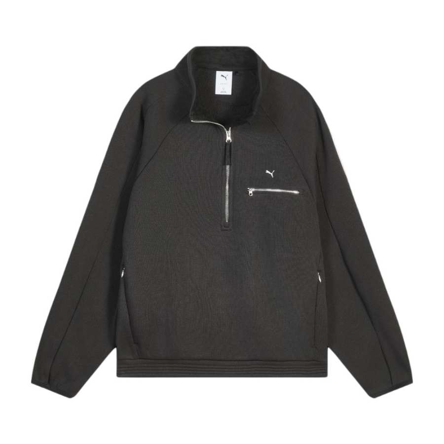 PUMA Sweatshirts Unisex Black Stand Collar Moderate