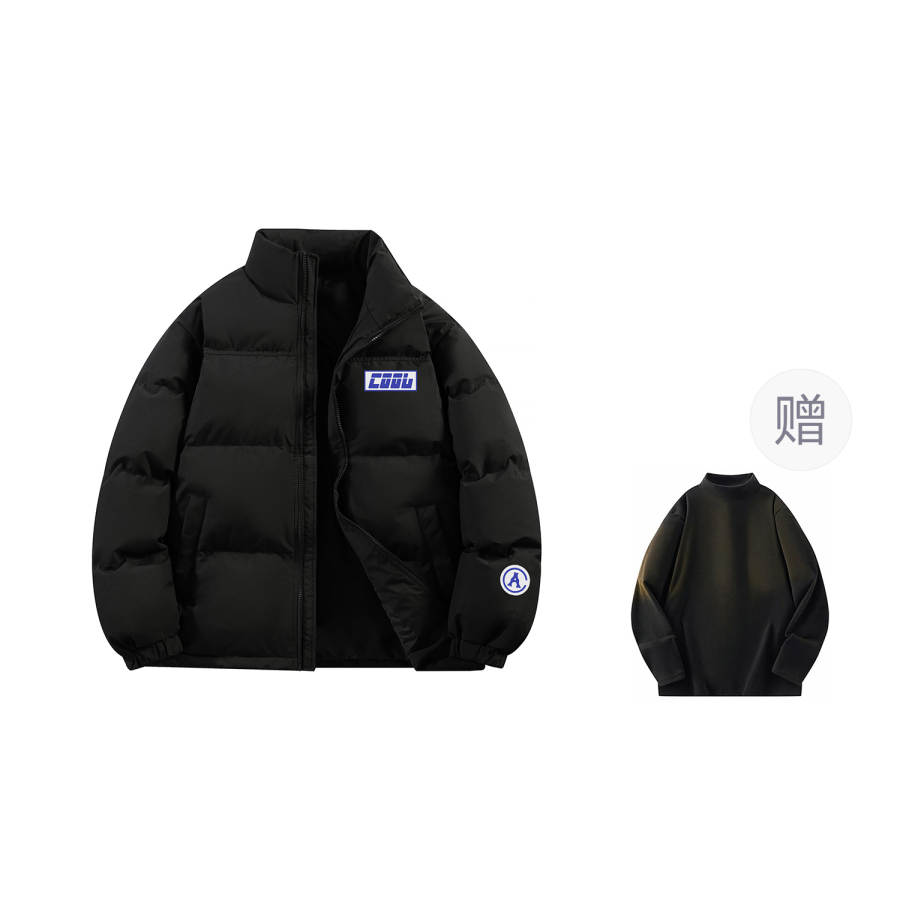 YAYA Down Jackets Unisex Stand Collar Thickened Puffer Jacket