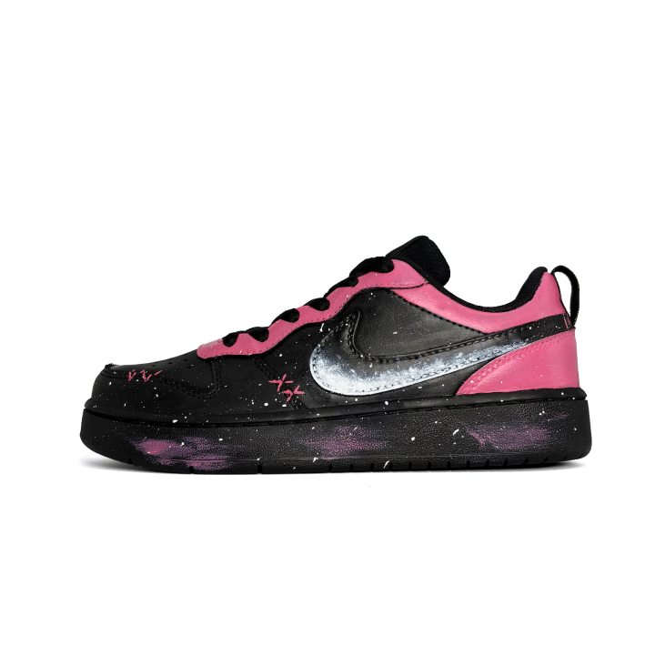 Nike Nike Court Borough Pink Snow Mist Synthetic Leather Abrasion Resistant Slip Resistant Abrasion Resistant Slip Resistant