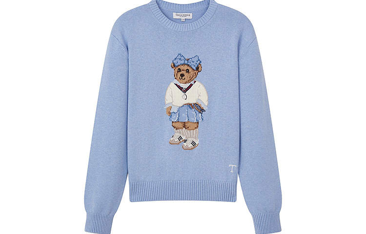 Teenie Weenie Sweaters Women's Light Blue Crew Neck Moderate Other