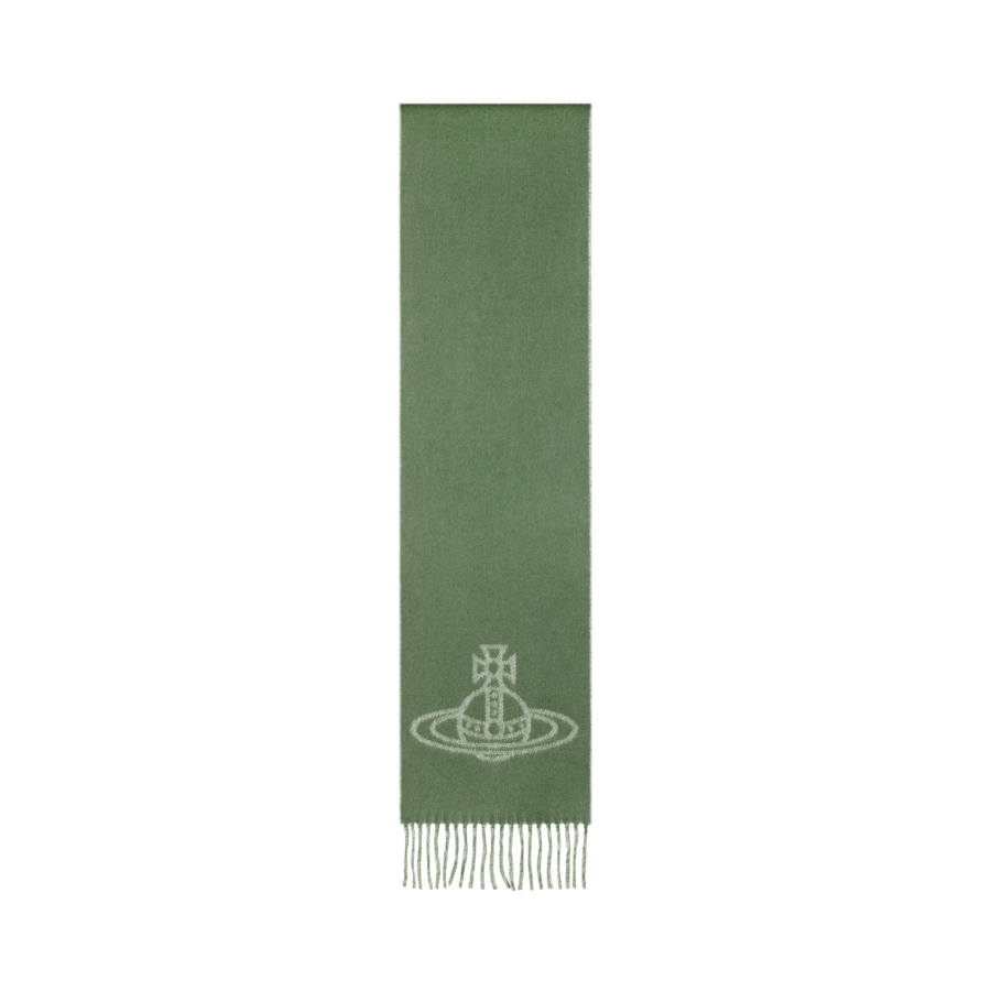 Vivienne Westwood Wool Knit Scarves Unisex Green
