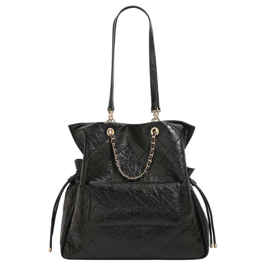 PAYOT PAYOT Synthetic Leather Backpack On The Shoulder Regular Women's Black/White