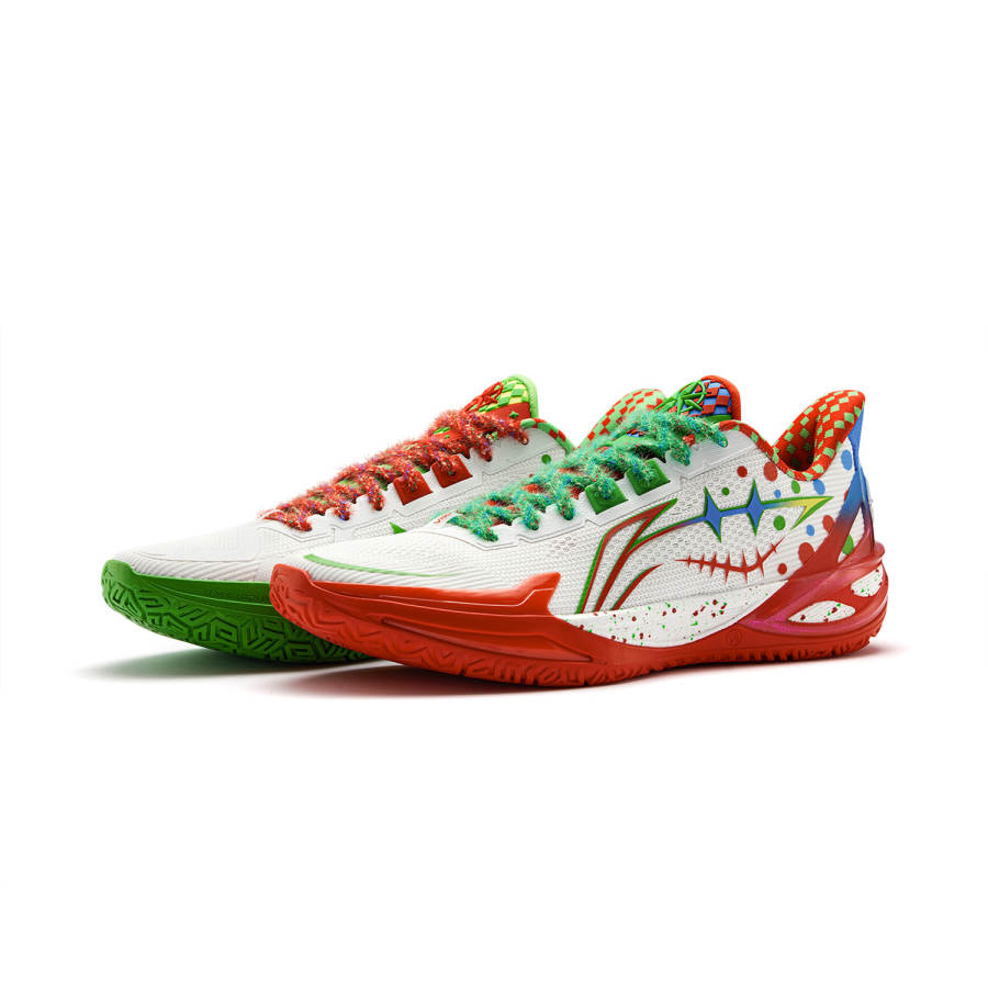 Li-Ning Li Ning Blade 6 V2 Low top All Around Performance Basketball Shoes Men's White Red Green
