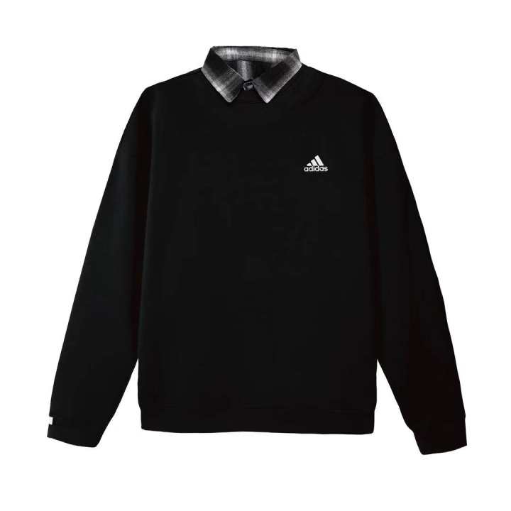 Adidas Adidas LABEL Sweatshirts Unisex Black Polo Collar Thickened Regular