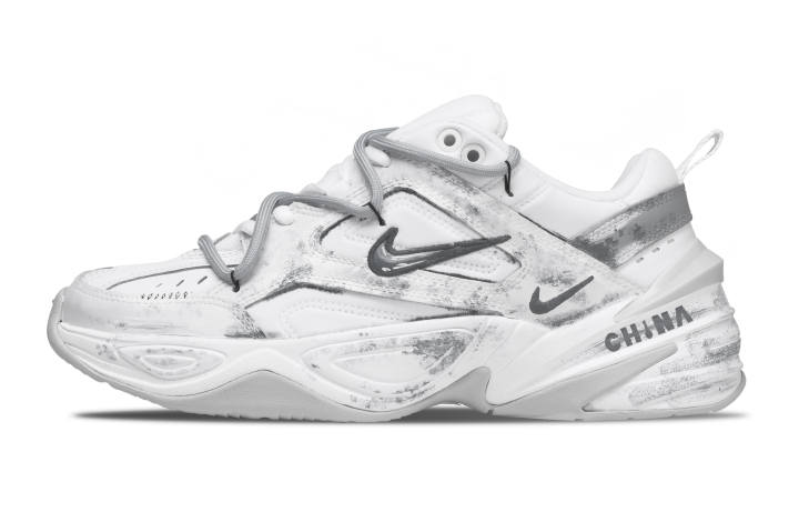 Nike Nike M2K Tekno Ink Leather Cushioning Abrasion Resistant Breathable Height Increasing Low top Chunky Sneakers Unisex
