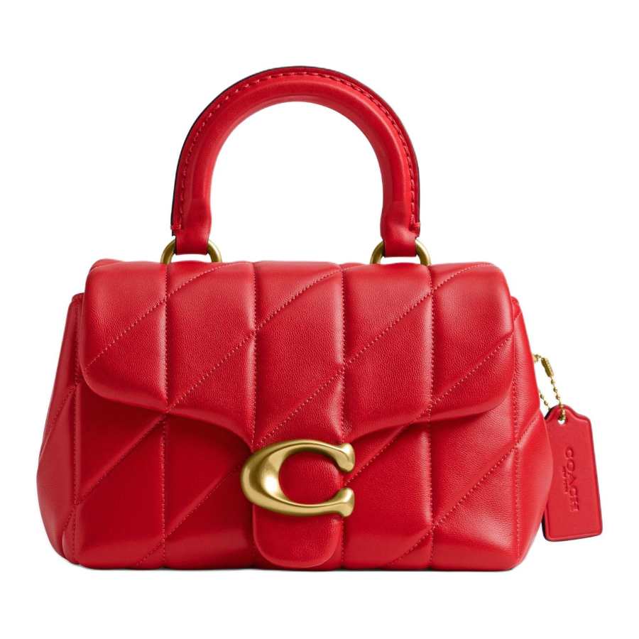 COACH Tabby Sheepskin Crossbody Handbag Small Women's Candy Apple Red
