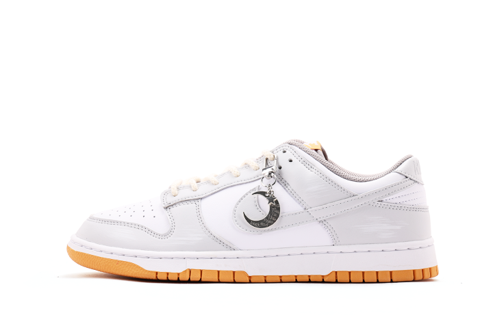 Nike Nike Dunk Leather Abrasion Resistant, Lightweight, And Breathable Low top Skateboard Shoes Unisex Gray White