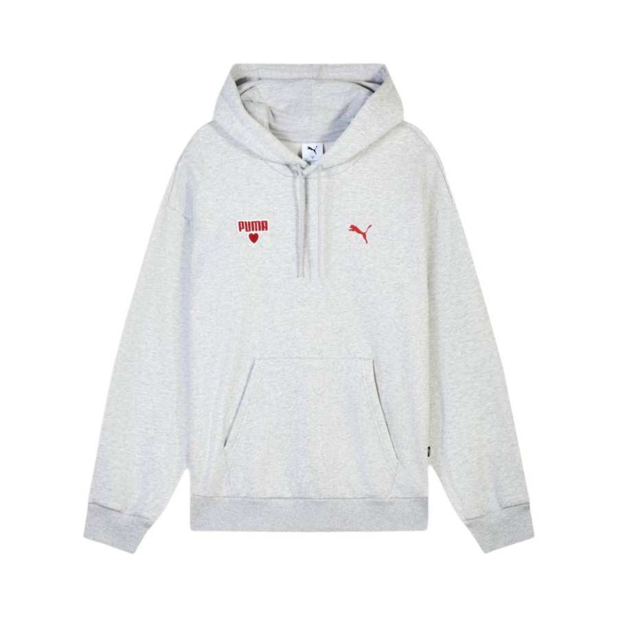 PUMA FW25 Rejection Of Cold Fleece Lined Thermal Breathable Pullover Loose Fit Hooded Long Sleeved Sweatshirt Unisex
