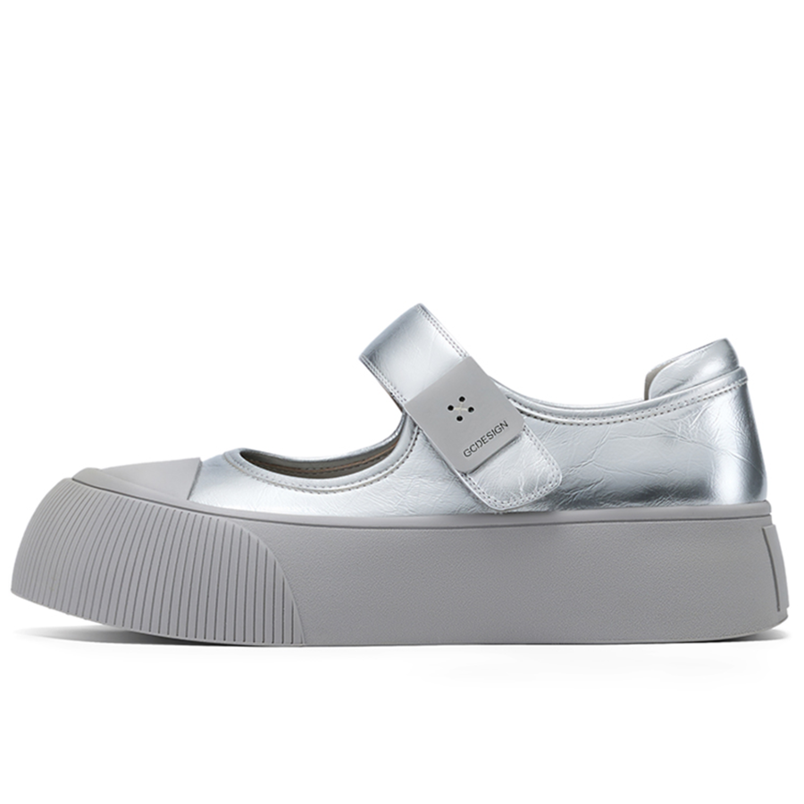 GG-CC GG CC Platform Jk Unlined Shoes French Mary Jane Shoes 4.5cm Women's