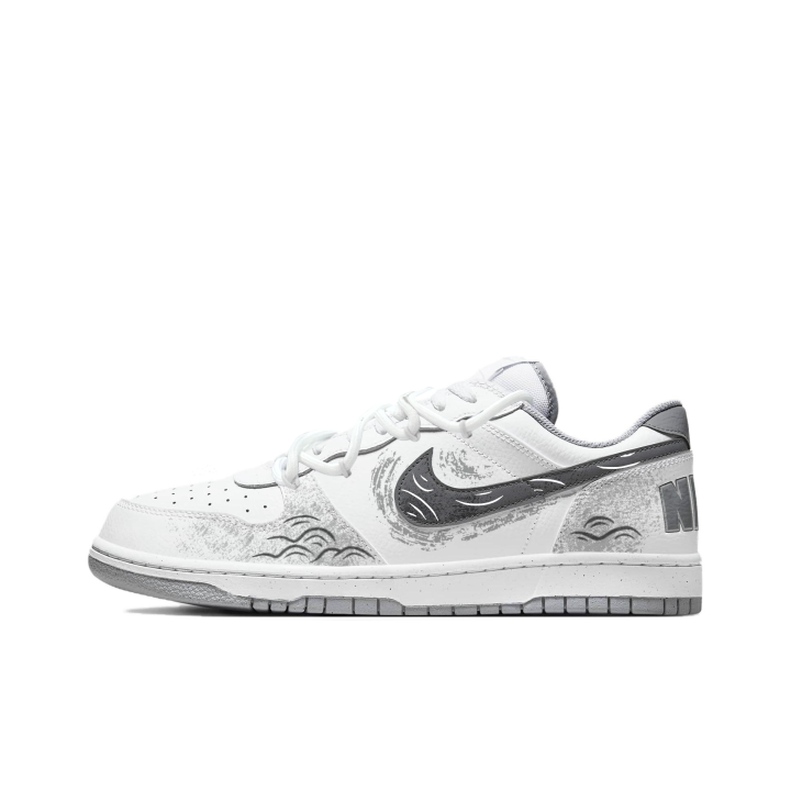 Nike Nike Big Cloud Wave Ink Shadow Low top Skateboard Shoes Men's Gray White