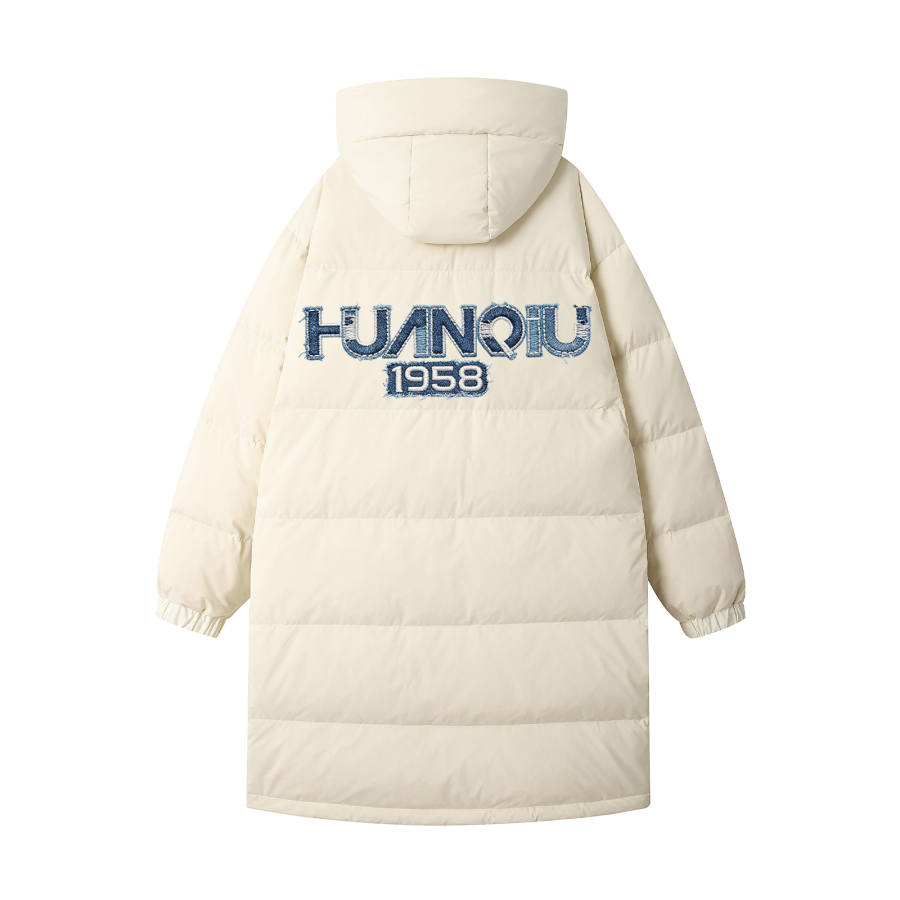 HUANQIU Down Jackets Unisex Hooded Thickened Down Coat