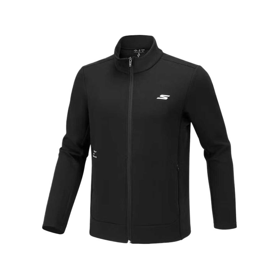 Skechers Jackets Men's Carbon Black/0018 Stand Collar Moderate Other