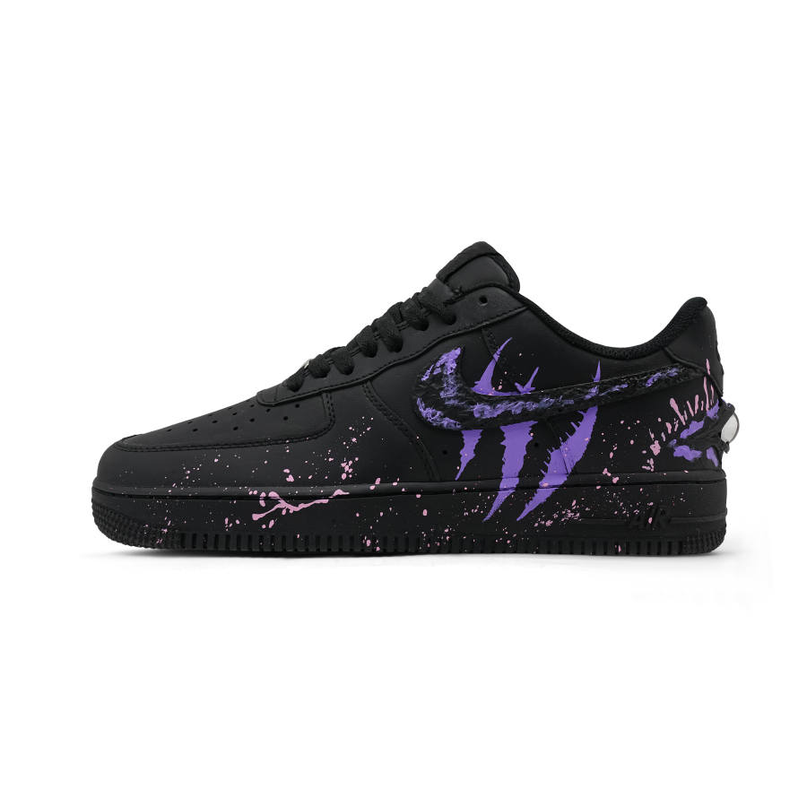 Nike Nike Air Force 1 Low top Skateboard Shoes Unisex Black Purple