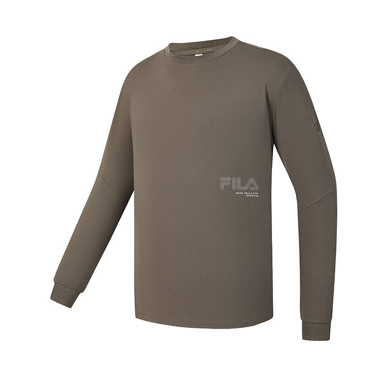 FILA Fitness T Shirt Men's Bear Tail Brown