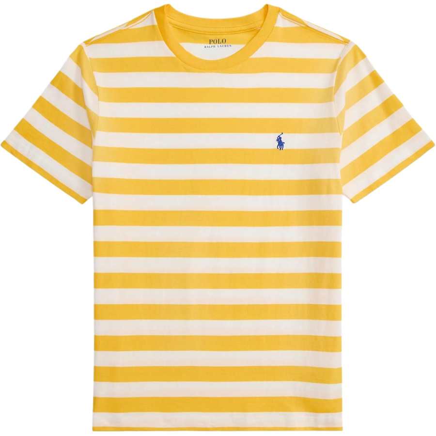 Polo Ralph Lauren T Shirt Racing Yellow & White Teenagers