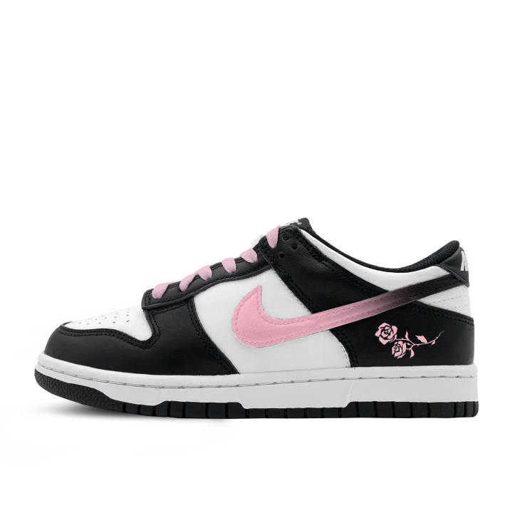 Nike Nike Dunk White Moonlight Rose Synthetic Leather Slip Resistant Cushioning Abrasion Resistant Low top Skateboard Shoes