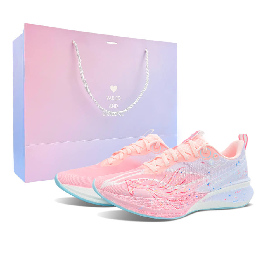 Li-Ning Li Ning Red Hare 8PRO Cushioning Support Slip Resistant Low top Running Shoes Unisex Pink