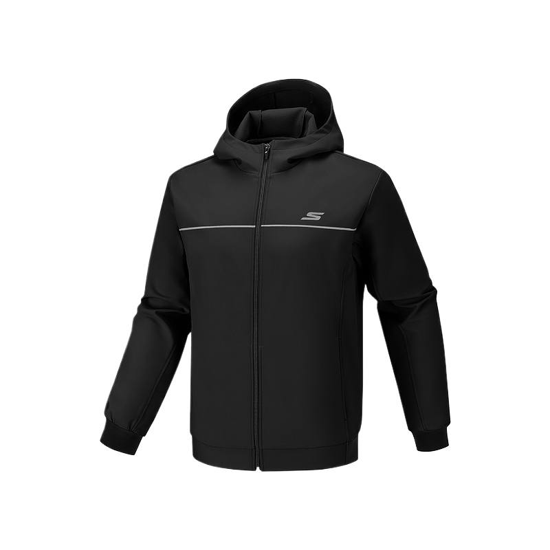 Skechers Jackets Men's Carbon Black/0018 Hooded Moderate Other