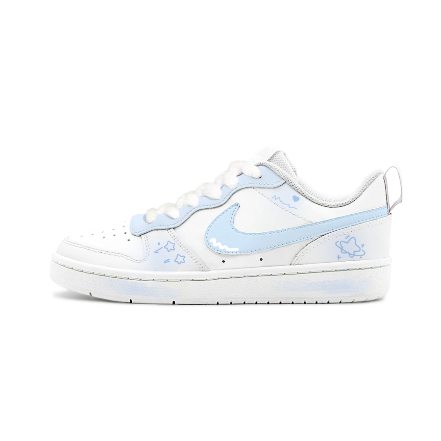 Nike Nike Court Borough 2 Big Fish Manufacturing, Starry Milk Blue Skateboard Shoes Unisex