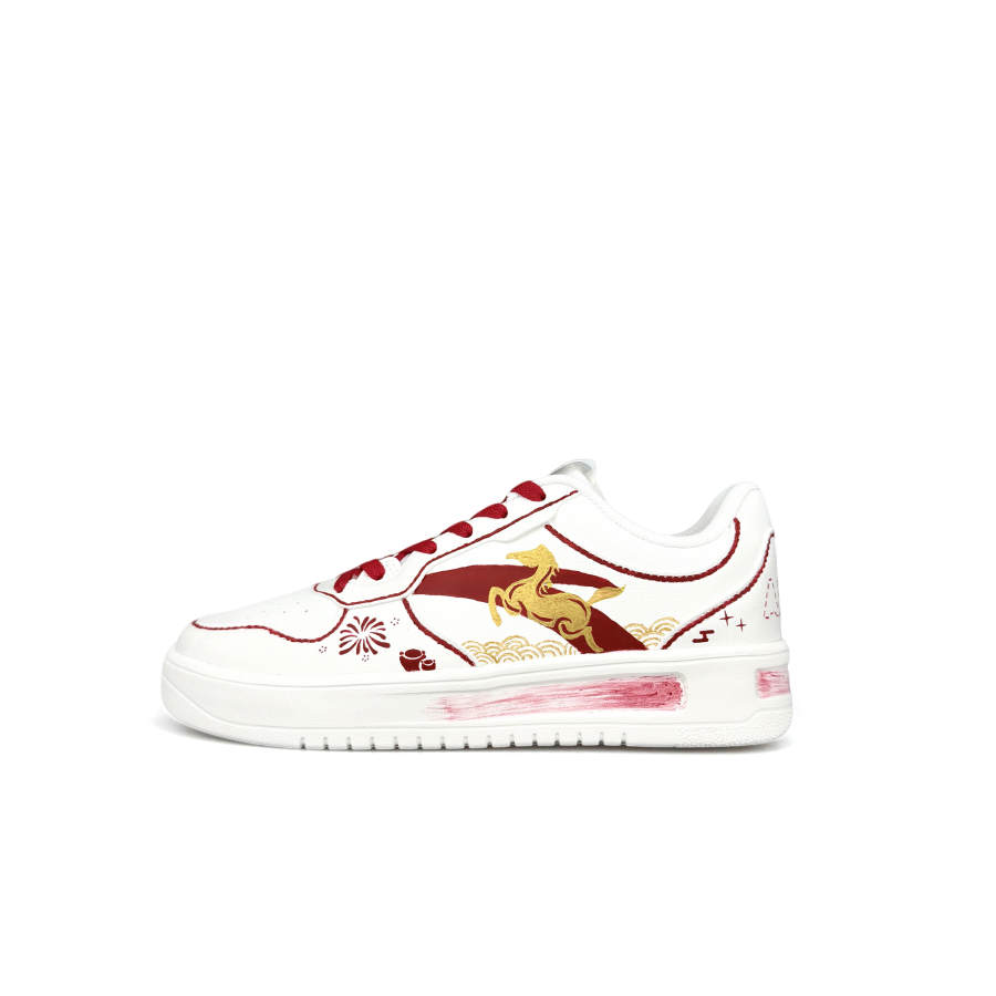 Anta Easy Golden Horse Auspicious Clouds Slip Resistant Cushioning Abrasion Resistant Low top Skateboard Shoes Unisex