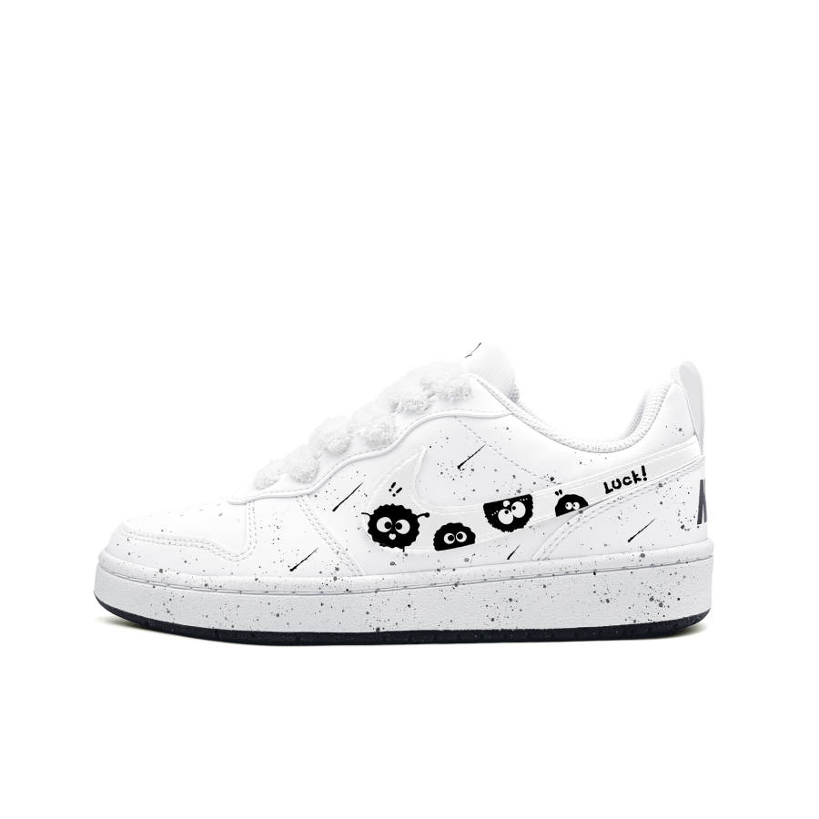 Nike Nike Court Borough Fluffy Coal Monster Synthetic Leather Abrasion Resistant Abrasion Resistant Low top Skateboard Shoes