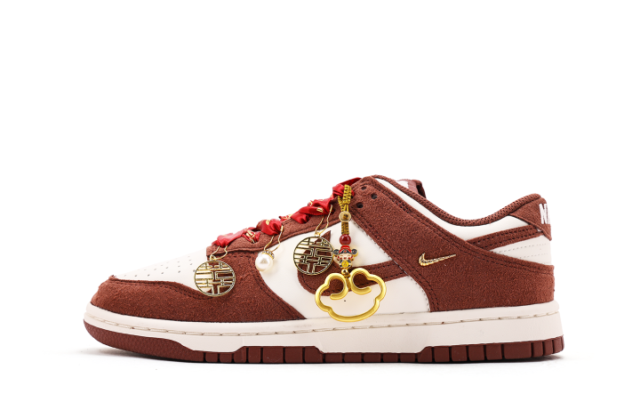 Nike Nike Dunk Leather Low top Skateboard Shoes Unisex Red White
