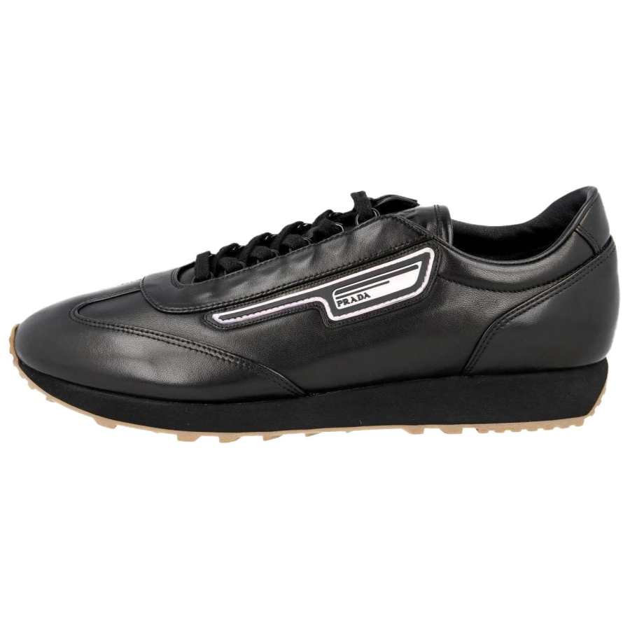 PRADA Milano 70 Cow Leather, Leather Low top Casual Shoes Men's Black