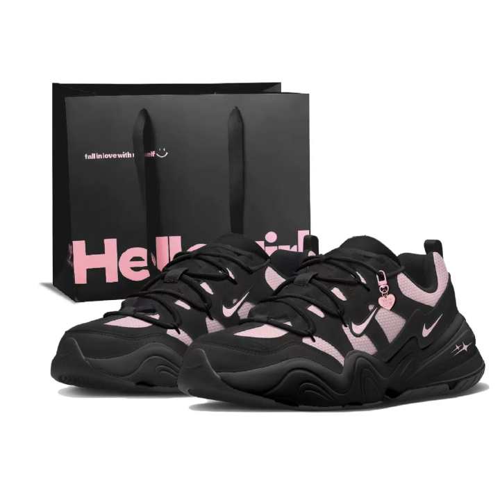 Nike Nike Tech Hera Starry Pink Girlish Low top Casual Shoes Women's Black Pink