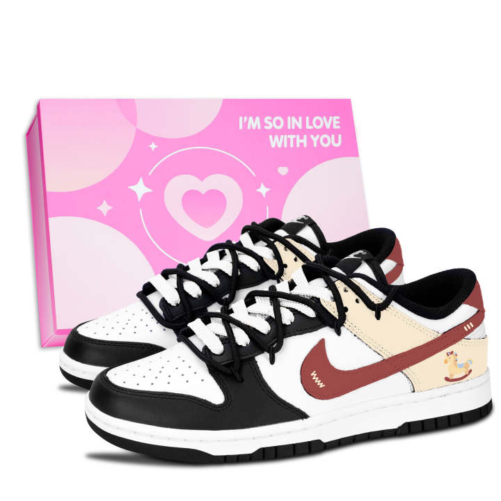 Nike Nike Dunk Black White, Warm, Soft, And Trendy Leather Slip Resistant Abrasion Resistant