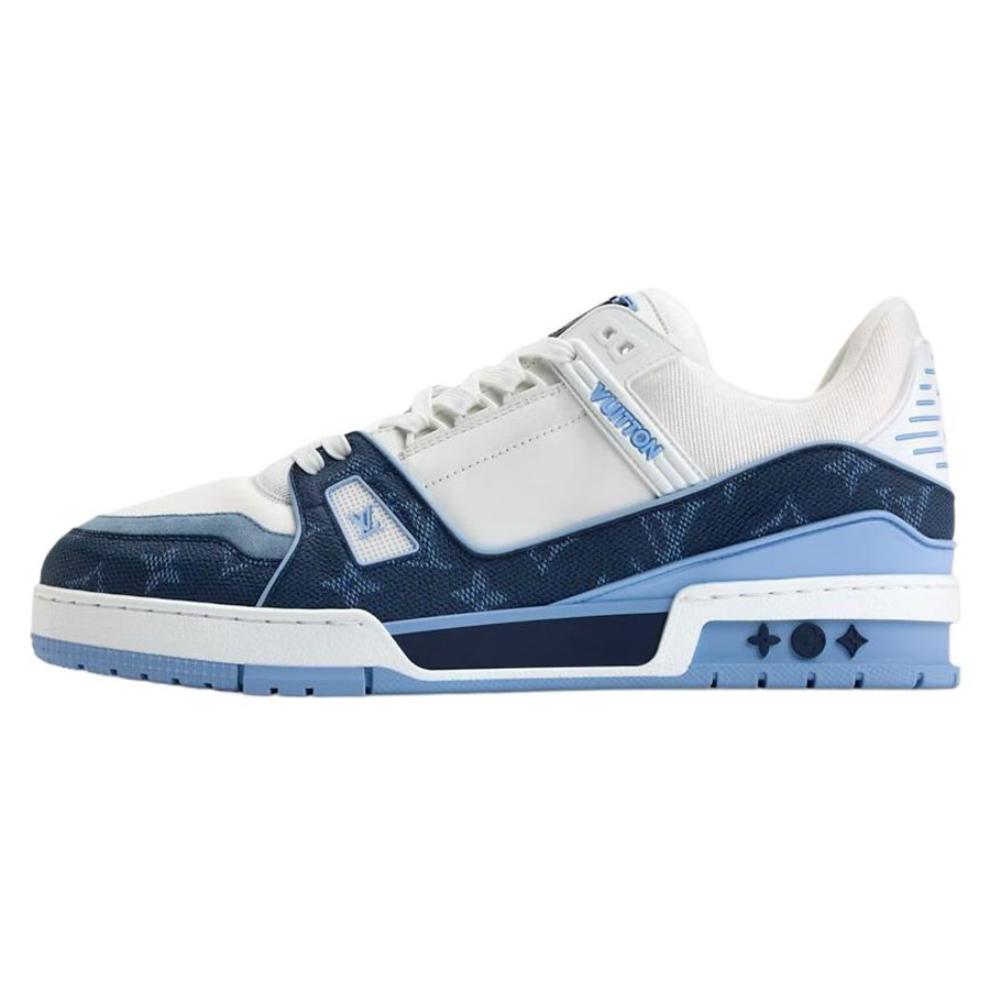 LOUIS VUITTON Trainer Low top Skateboard Shoes Men's Marine Blue