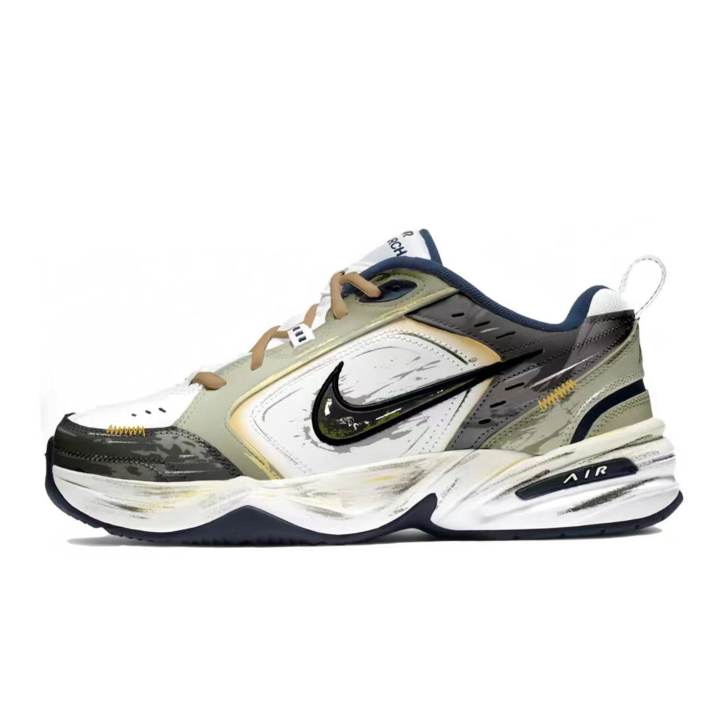 Nike Nike Air Monarch 4 Embark On Wilderness Leather Abrasion Resistant Low top Chunky Sneakers Unisex Green New