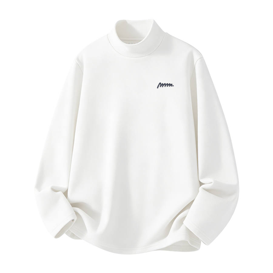 Tonlion T Shirts Unisex Half Turtleneck Moderate Straight Fit