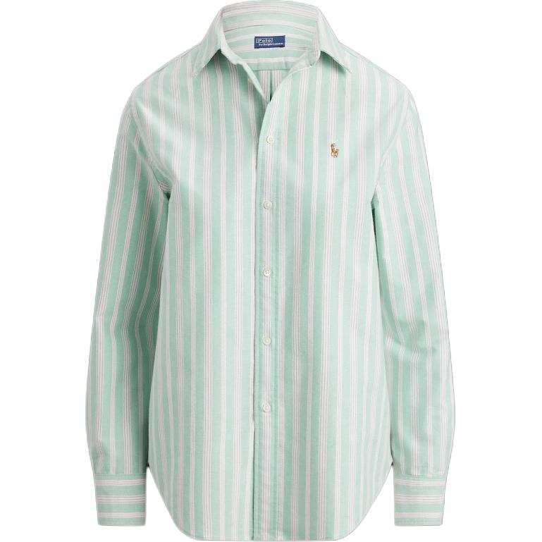 Polo Ralph Lauren SS26 Shirt Classic Version Women's Green Blue Pink Multicolor