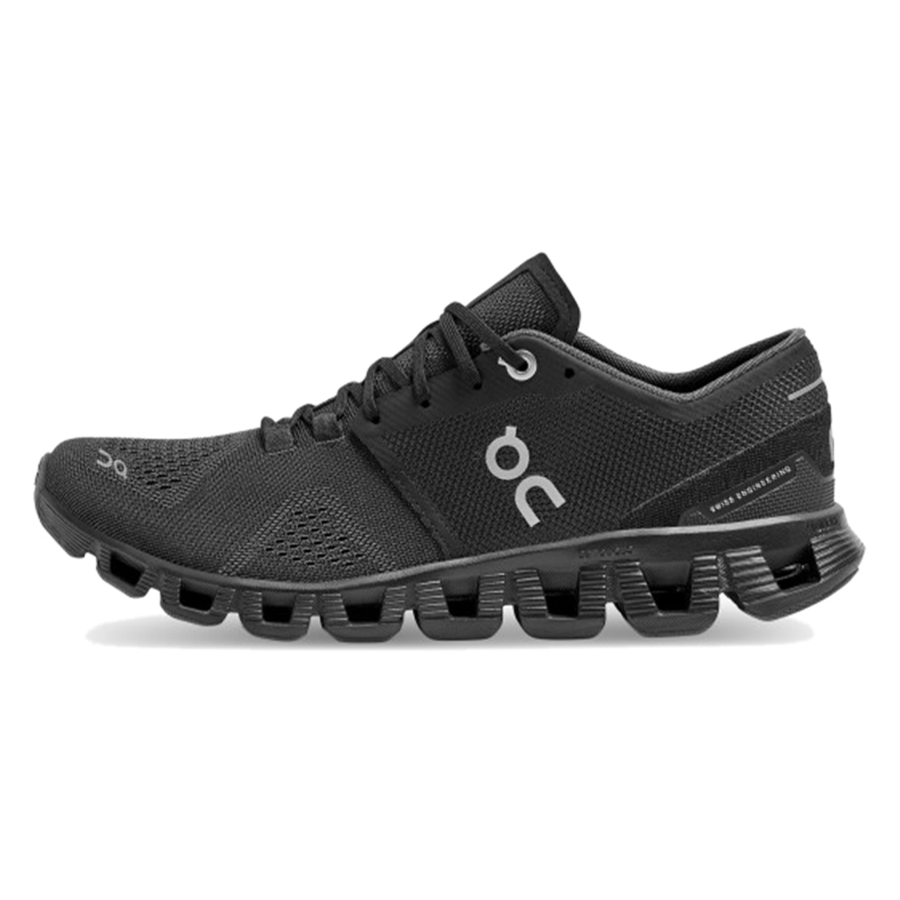 On On Running Cloud X Black Asphalt Grey Women's