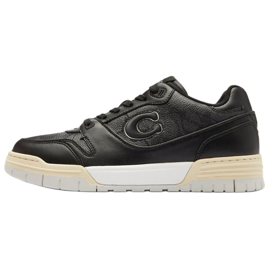 COACH Soho Cow Split Leather Low top Skateboard Shoes Women's Black