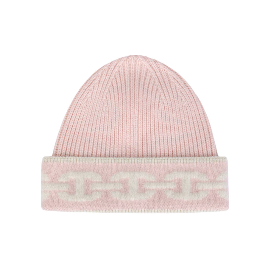 HERMES Heaven Cashmere Beanies Women's Pink Apricot