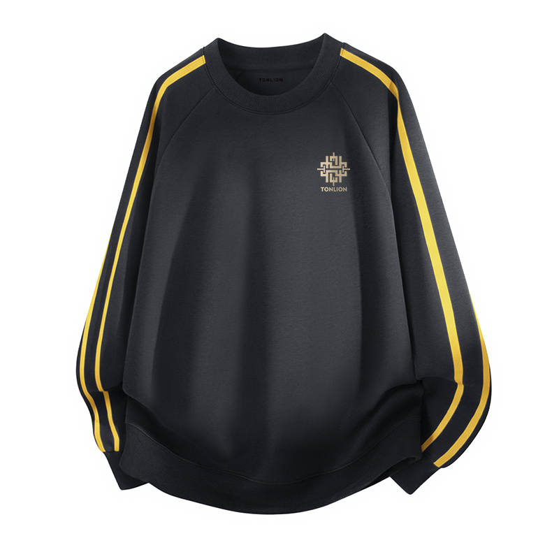 Tonlion Sweatshirts Unisex Crew Neck Moderate Regular