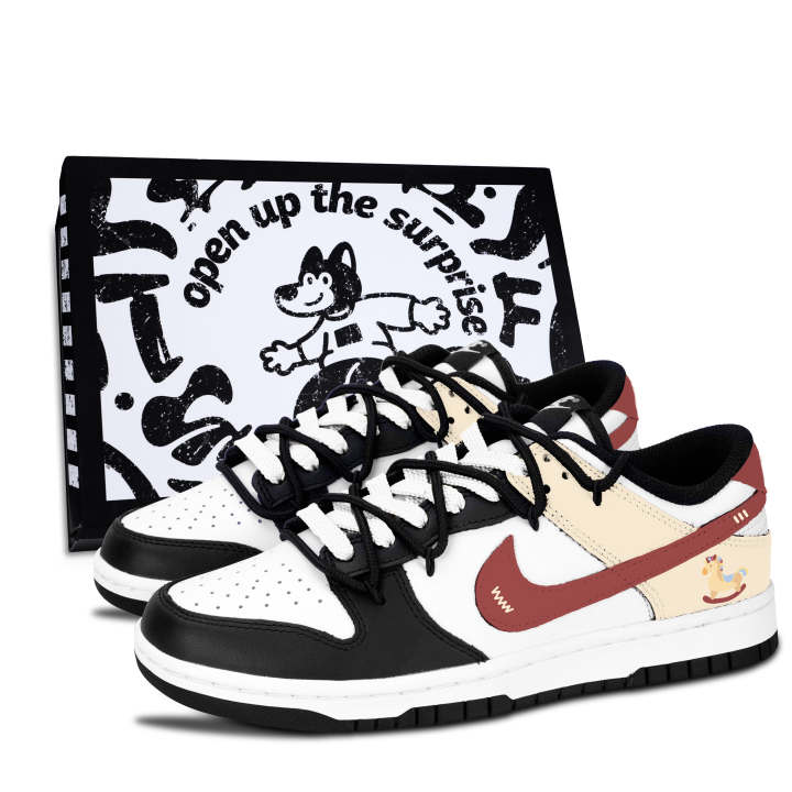 Nike Nike Dunk Black White, Warm, Soft, And Trendy Leather Slip Resistant Abrasion Resistant