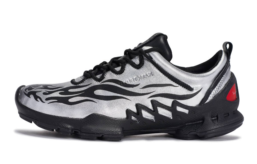 Ecco Walking Planet, Fiery Silver Shadow Slip Resistant Slip Resistant Low top Mountaineering Hiking Shoes Men's