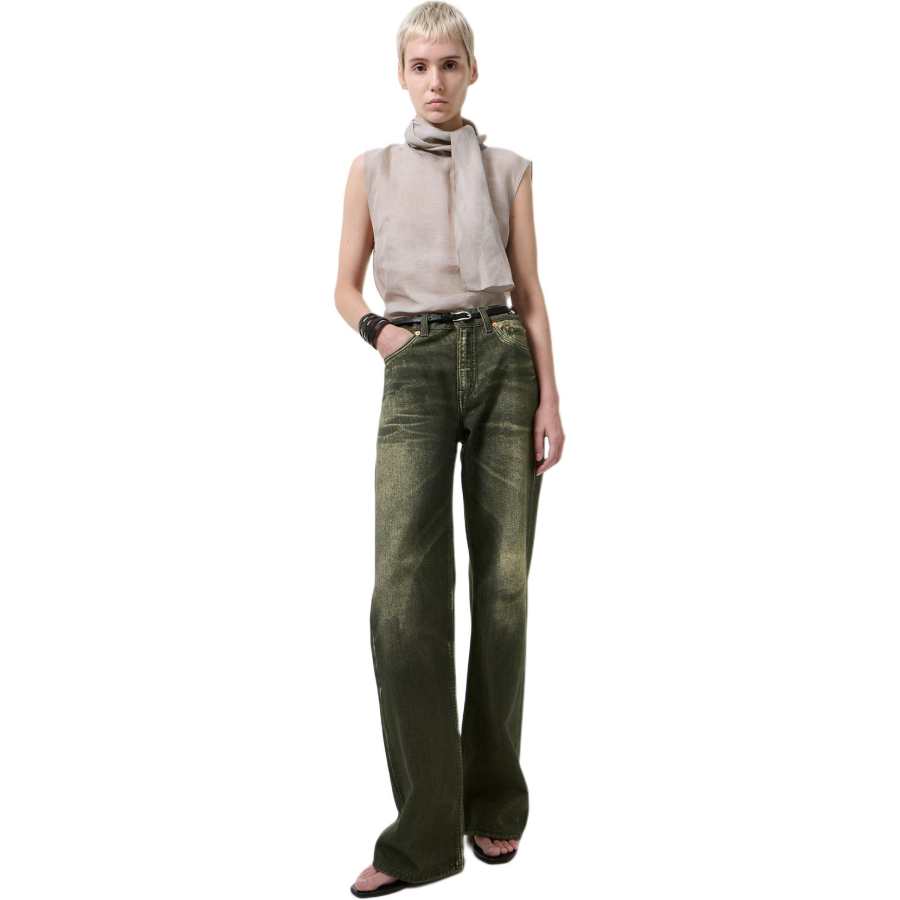 Our Legacy Aurora-Print Straight Leg Jeans