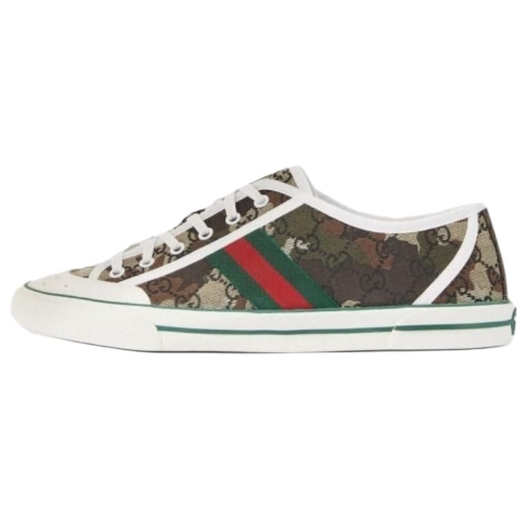 GUCCI Tennis 1977 Low top Skateboard Shoes Men's Black Gray